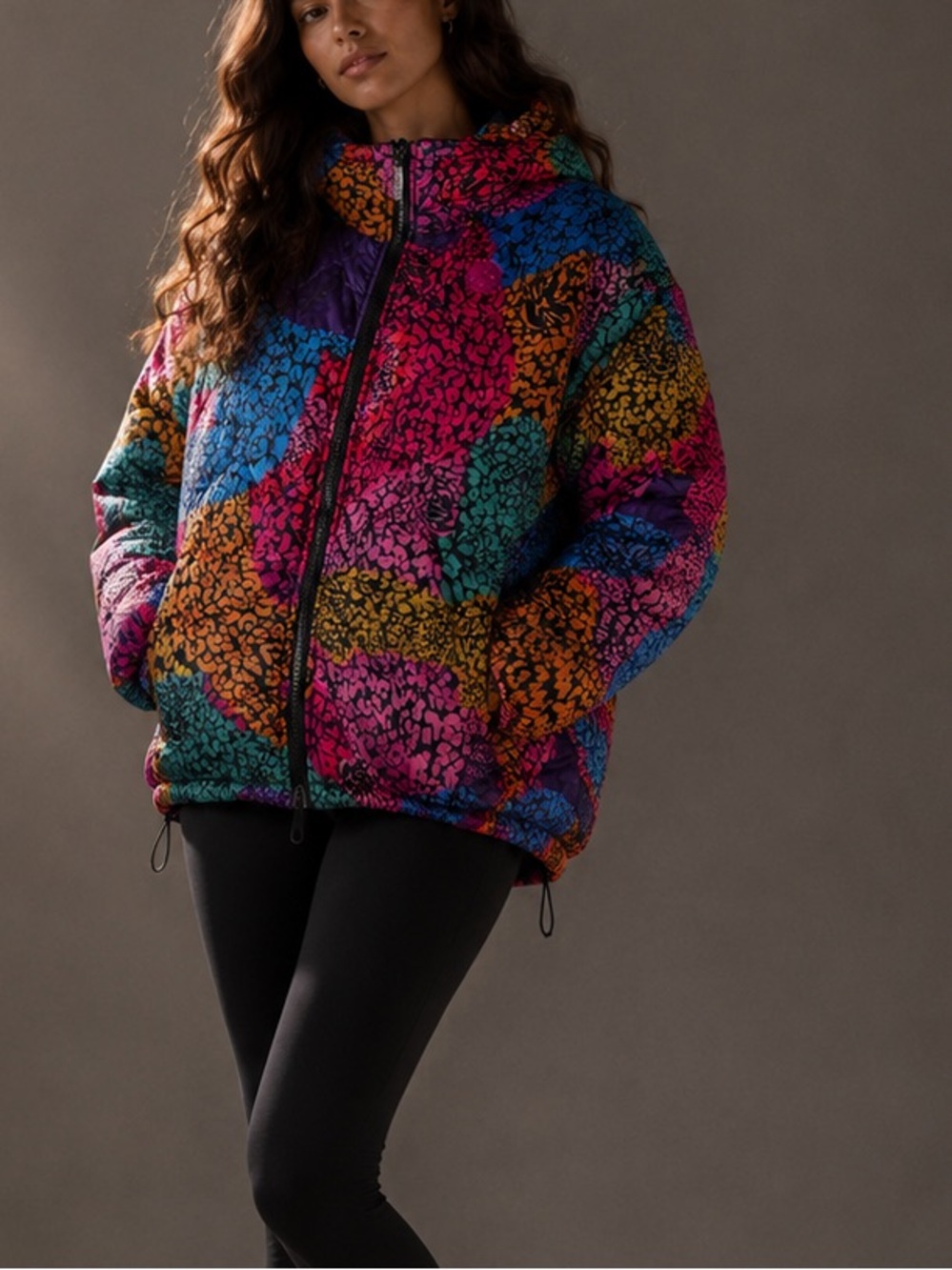 FARM Rio Colorblock Puffer Jacket reversible Coat - Picture 2 of 6